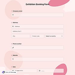Exhibition Booking Form