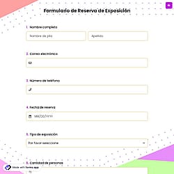 Formulario de Reserva de Exposición