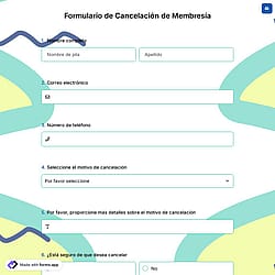 Formulario de Cancelación de Membresía