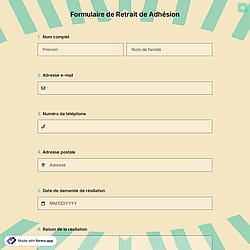 Formulaire de Retrait de Adhésion