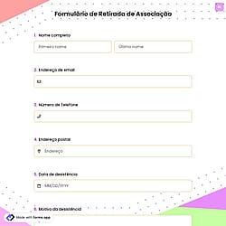 Formulário de Retirada de Associação