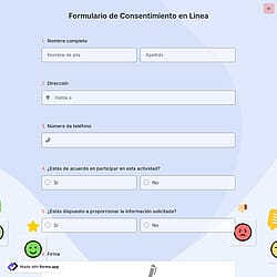Formulario de consentimiento en línea