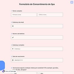 Formulário de Consentimento de Spa