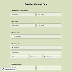 Caregiver Consent Form