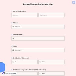 Botox-Einverständnisformular