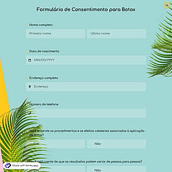 Formulário de Consentimento para Botox