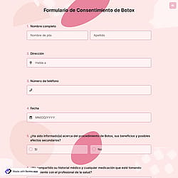 Formulario de Consentimiento de Botox