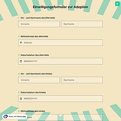 Einwilligungsformular zur Adoption