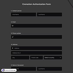 Cremation Authorization Form