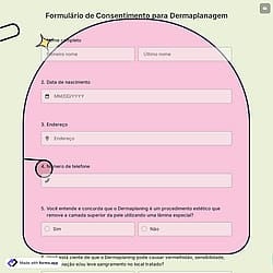 Formulário de Consentimento para Dermaplanagem