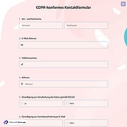 GDPR-konformes Kontaktformular