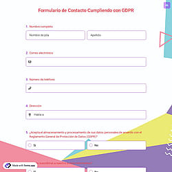 Formulario de Contacto Cumpliendo con GDPR