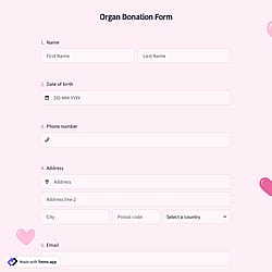 Organ Donation Form