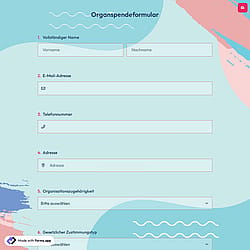 Organspendeformular