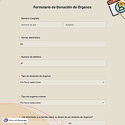 Formulario de Donación de Órganos