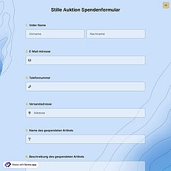 Stille Auktion Spendenformular