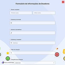 Formulário de Informações de Doadores