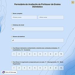 Formulário de Avaliação de Professor de Ensino Domiciliar