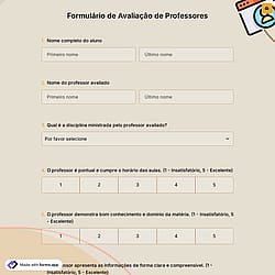 Formulário de Avaliação de Professor
