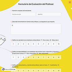 Formulario de evaluación docente