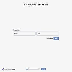 Interview Evaluation Form