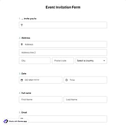 Event Invitation Form