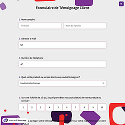 Formulaire de Témoignage Client