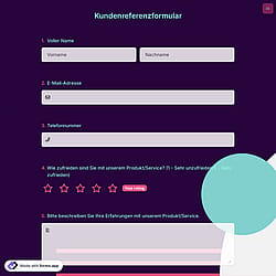 Kundenreferenzformular