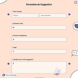 Formulaire de Suggestion