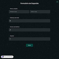 Formulário de Sugestão