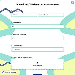 Formulaire de dépôt de documents