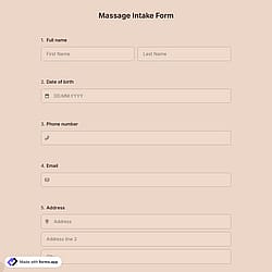 Massage Intake Form