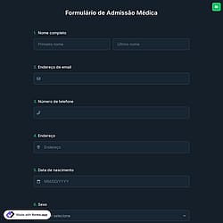 Formulário de Admissão Médica
