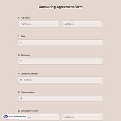 Consulting Agreement Form