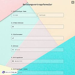 Beratungsvertragsformular
