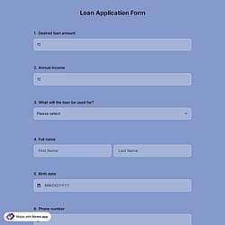 Loan Application Form