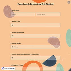 Formulaire De Demande De Prêt Étudiant
