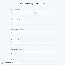Business Loan Application Form