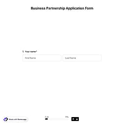 Business Partnership Application Form