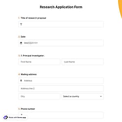 Research Application Form