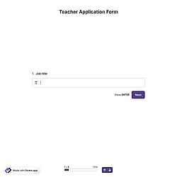 Teacher Application Form