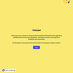 Discord Staff Application Form