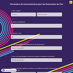 Formulaire de Consentement Pour Les Extension de Cils