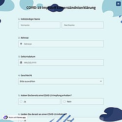 COVID-19 Impfstoff Einverständniserklärung