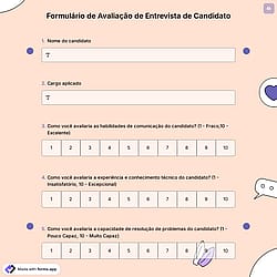 Formulário de Avaliação de Entrevista de Candidato