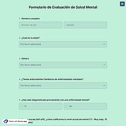 Formulario de Evaluación de Salud Mental
