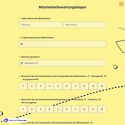 Mitarbeiterbewertungsbogen