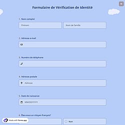Formulaire de Vérification de Identité