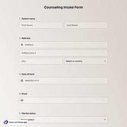 Counseling Intake Form