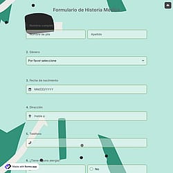 Formulario de Historia Médica